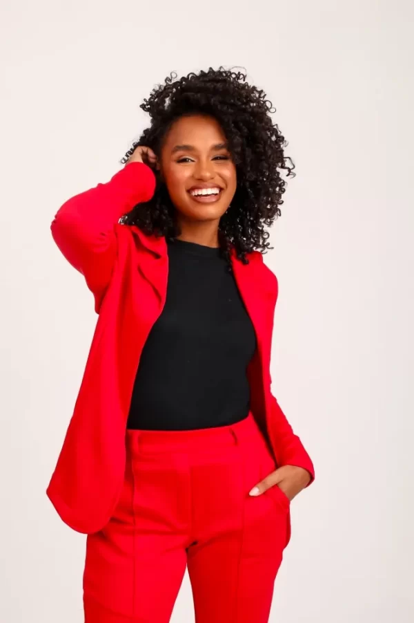 Blazer de luxo  Lady Griffe Vermelho - Image 3