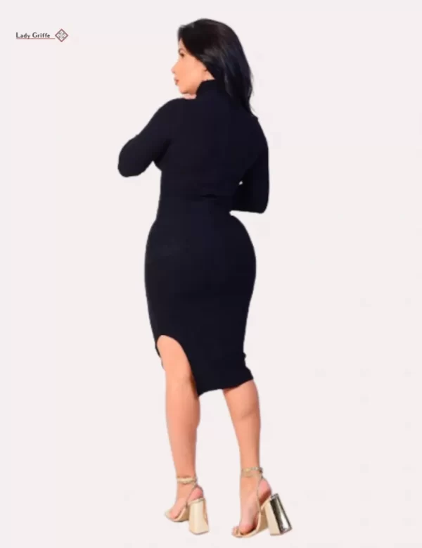 Vestido Manga Longa  Lady Griffe Preto - Image 2